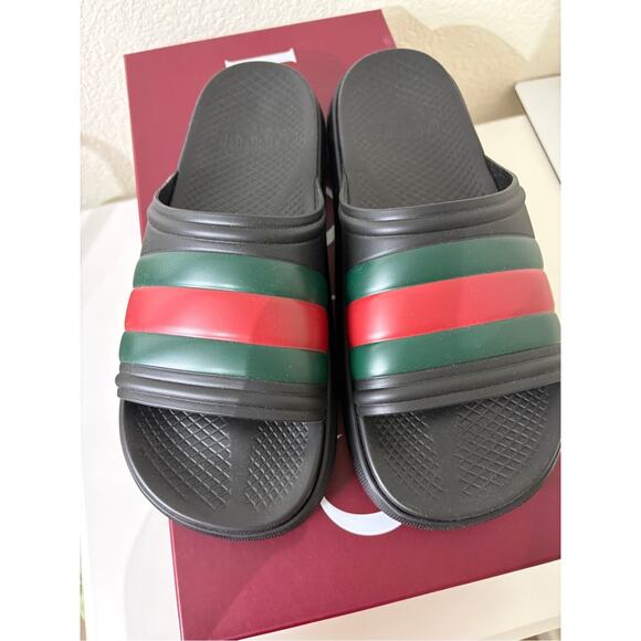 Gucci men’s web slides black 9 main image 7